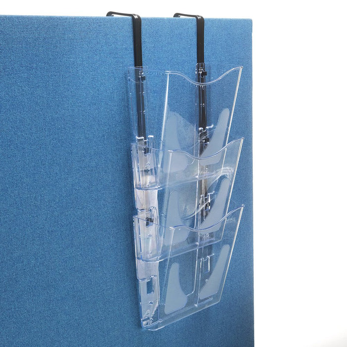 Deflecto Crystal Portrait A4 Wall Mounted Document Holder With Hanging Bracket (Pack 3) - CP081YTCRY