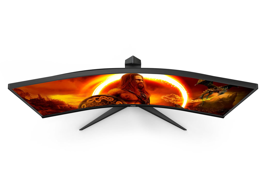 AOC Gaming U32G3X/BK - LED monitor - gaming - 32" (31.5" viewable) - 3840 x 2160 4K UHD (2160p) @ 144 Hz - IPS - 1000:1 - 1 ms - 2xHDMI, 2xDisplayPort - speakers - black, red