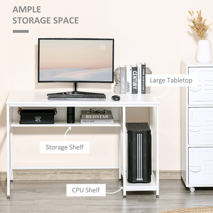 HOMCOM Computer Desk White 600 x 750 mm