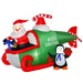 HOMCOM Christmas Santa Claus Inflatable Red 120 x 120 cm