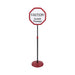 Bi Office Octogonal Safety Floor Sign Magnetic Drywipe Red