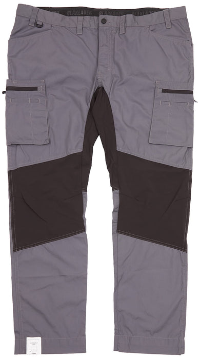 BLÅKLÄDER Trousers 14591845 Cotton, PL (Polyester) Mid Grey, Black Size 46R