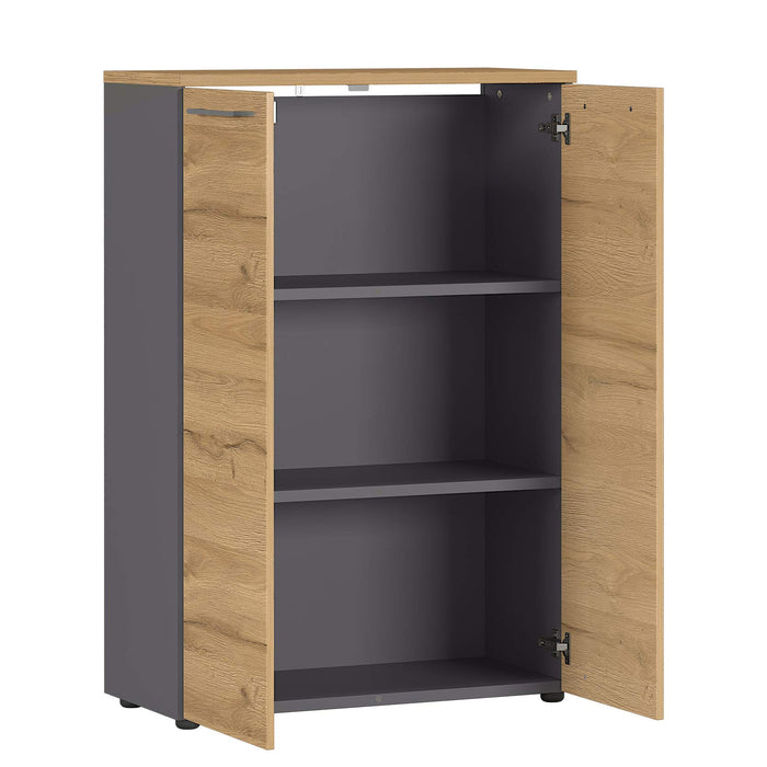 Germania Cupboard 4232-564 Graphite, Grandson Oak 800 x 400 x 1,200 mm