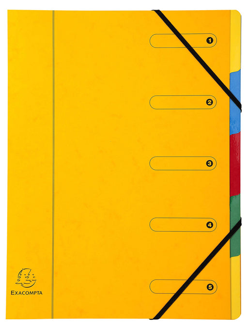 Exacompta Expanding Folders 5205E A4 Assorted Pressboard 24.5 x 32 cm Pack of 8