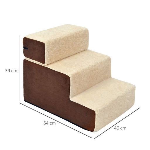 PawHut Pet Stairs Beige 400 mm x 540 mm x 390 mm