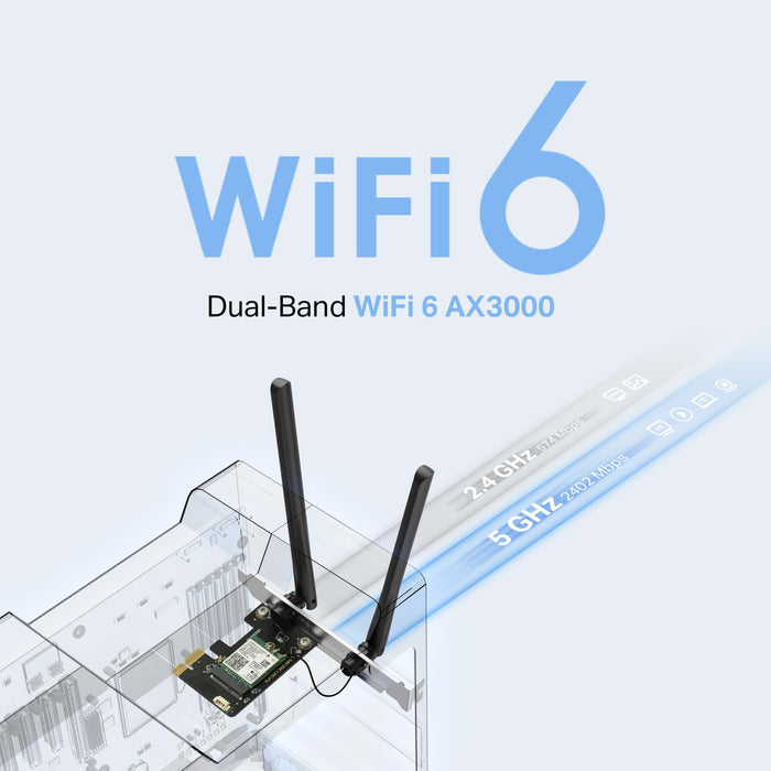 TP-Link AX3000 WiFi 6 Bluetooth PCIe Adapter