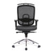 Nautilus Designs Ltd. High Back Mesh Synchronous Executive Armchair with Coat Hanger And Chrome Base - Black