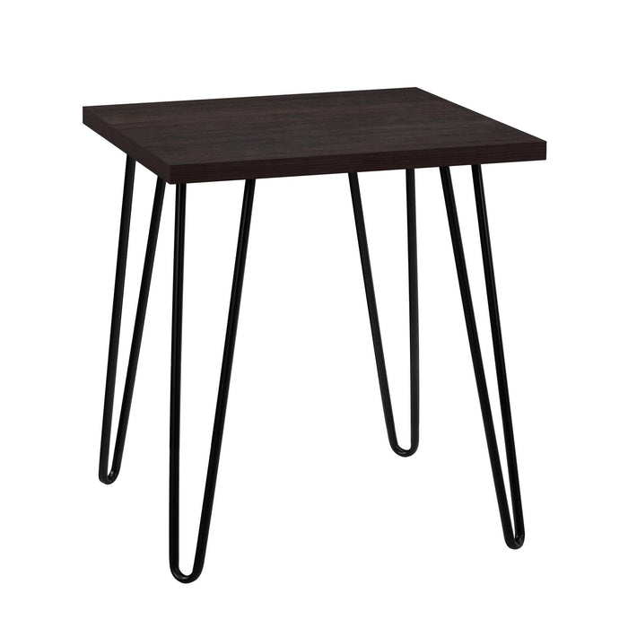 Alphason Rectangular End Table with Expresso MDF Top and Dark Russet Cherry Frame 5012303COM 495 x 495 x 559mm