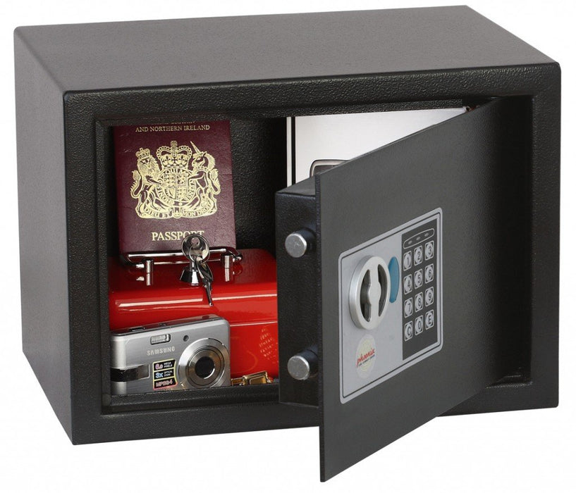 Phoenix Security Safe with Electronic Lock Vela Home & Office SS0802E 350 x 250 x 250mm Metallic Graphite