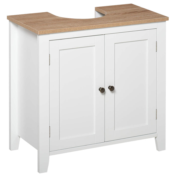 Kleankin Bathroom Storage Cabinet MDF White 300 x 600 mm