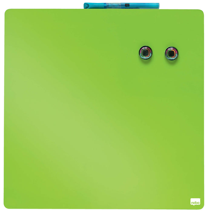 Nobo Mini Wall Mountable Magnetic Whiteboard Tile 1903773 Lacquered Steel Frameless 360 mm x 360 mm Green