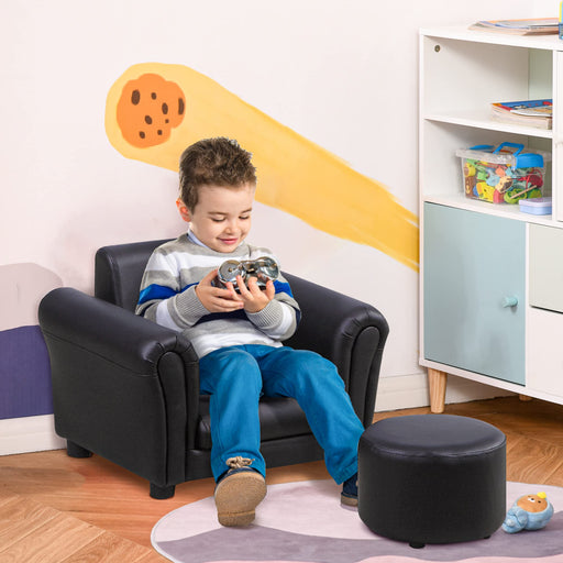 HOMCOM Kids Sofa Black 410 x 54 mm