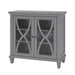 DOREL HOME Ellington PB, Glass; Paper Wrap; Metal Storage Cabinet Non Lockable 800.10 (W) x 379.98 (D) x 862.84 (H) mm Grey