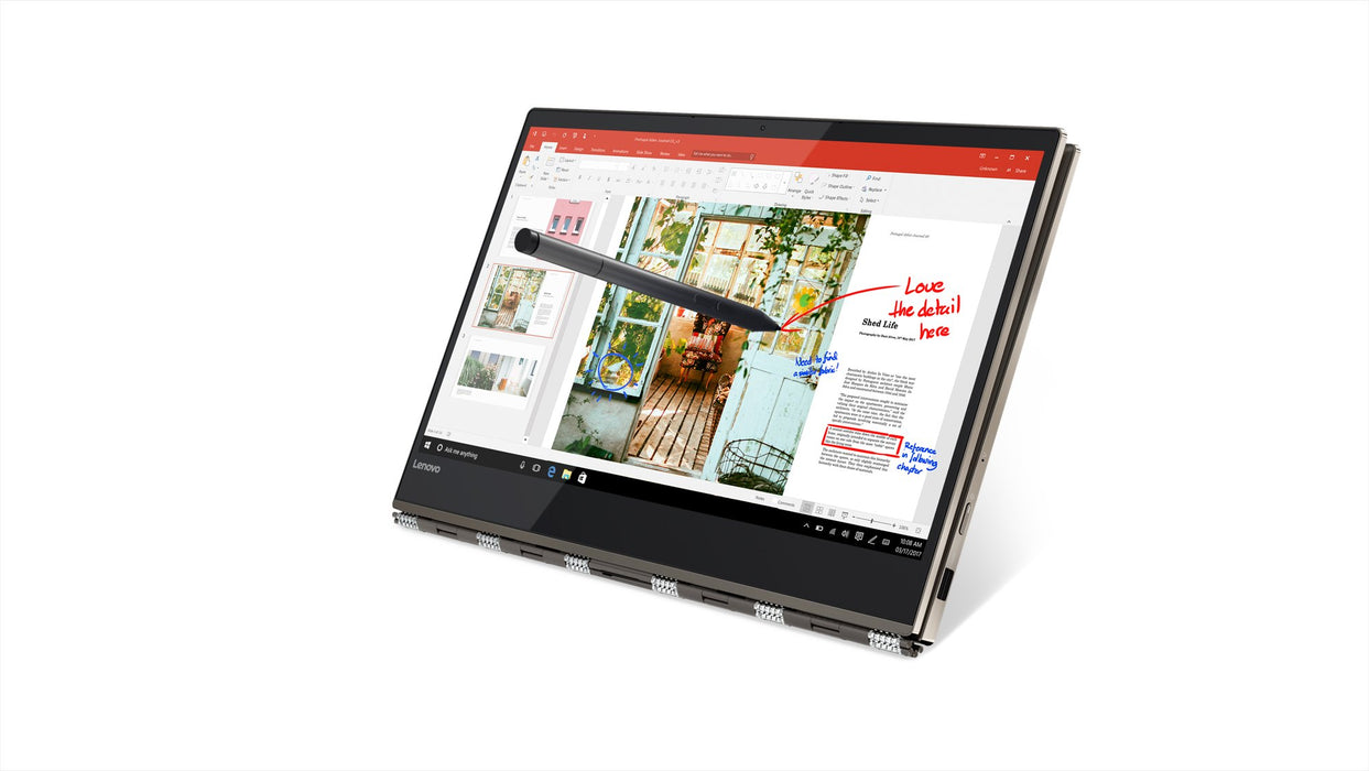 Lenovo Yoga 920-13IKB 80Y7 - Flip design - Intel Core i5 8250U / 1.6 GHz - Win 10 Home 64-bit - UHD Graphics 620 - 8 GB RAM - 256 GB SSD NVMe - 13.9" IPS touchscreen 1920 x 1080 (Full HD) - Wi-Fi 5 - bronze - kbd: UK