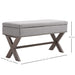 HOMCOM Elegant Ottoman Stool Grey