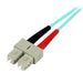 StarTech.com 1m LC UPC to SC UPC OM3 Multimode Aqua Fibre Optic Cable