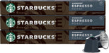 Starbucks Espresso Roast Caffeinated Ground Coffee Pods Box Dark 57 g Pack of 10