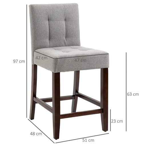 HOMCOM Bar Stool 835-761V70BN Brown