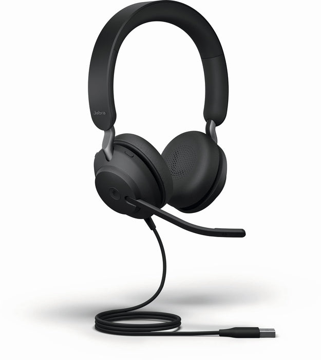 Jabra Evolve2 40 SE MS Stereo - Headset - on-ear - wired - USB-A - noise isolating - Certified for Microsoft Teams