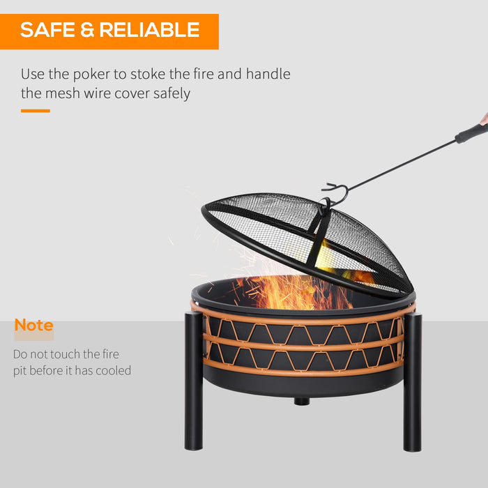 OutSunny Firepit 842-267 Steel