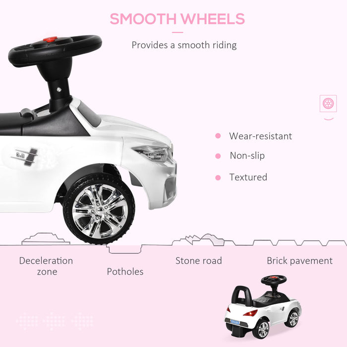 HOMCOM Ride on Car 18-36 months White 370-201WT