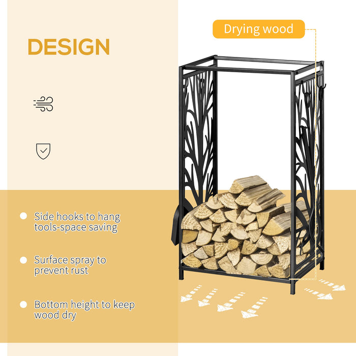 HOMCOM Firewood Rack 842-160 Steel