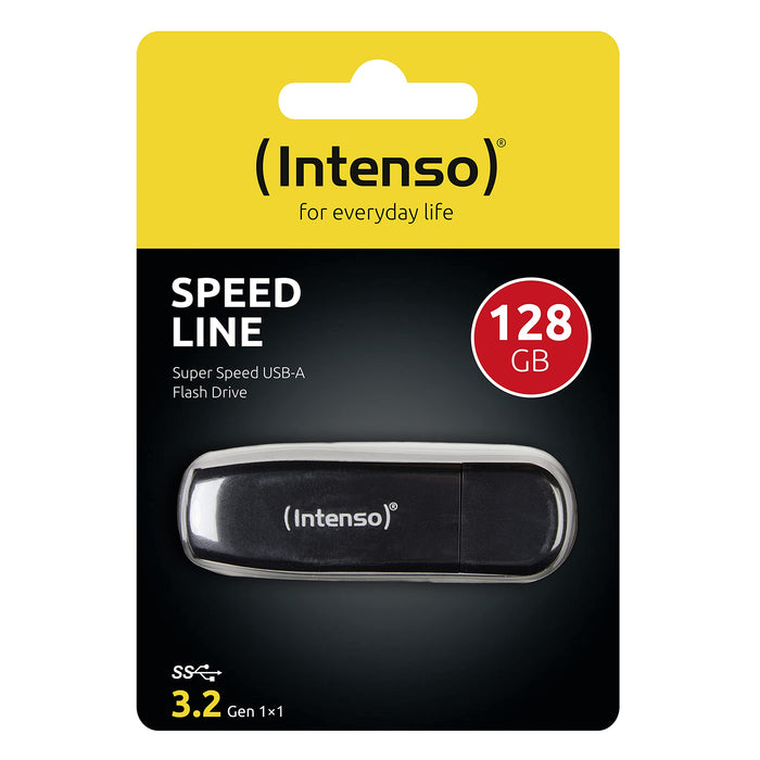 Intenso USB 3.2 Flash Drive Speed Line 128 GB Black