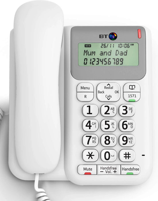 BT Decor 2200 Corded Telephone White