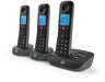 BT Essential DECT TAM Cordless Telephone 90659 Black Pack of 3