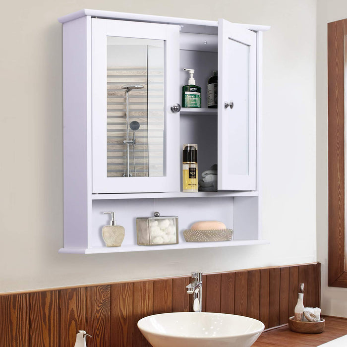 kleankin Wall Cabinet 834-182 MDF White 130 mm x 560 mm x 580 mm