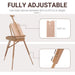 HOMCOM Folding Easel Natural Wood Finish