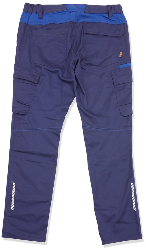 BLÅKLÄDER Trousers 14441832 Cotton, Elastolefin, PL (Polyester) Navy Blue, Cornflower Blue Size 38L