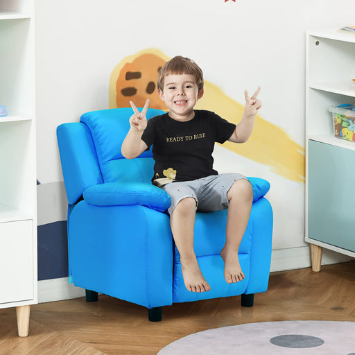 HOMCOM Kids Sofa Blue 710 x 63 mm