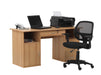 Alphason Rectangular Desk with Beech Coloured Melamine Top and 4 Lockable Drawers Dallas 1450 x 600 x 740mm