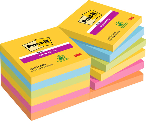 Post-It S/Stk 76X76 90S Crnvl Pk12