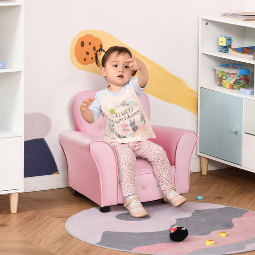 HOMCOM Kids Sofa Pink