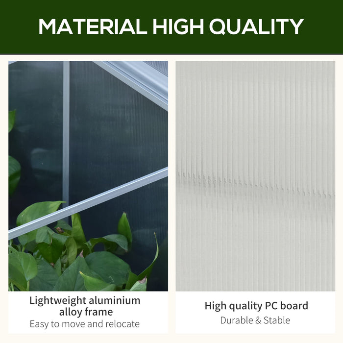 OutSunny Greenhouse Outdoors Waterproof Silver,Transparent 510 mm x 1800 mm x 510 mm