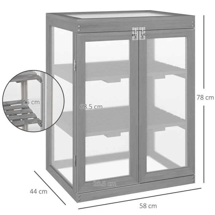 OutSunny Greenhouse 0.44 x 0.58 x 0.78 m Dark Grey