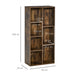 Homcom Industrial Bookcase Rustic Brown 500 x 240 x 1,060 mm