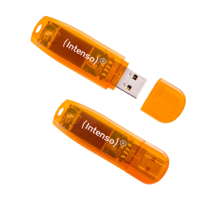 INTENSO USB Flash Drive 3502492 Orange 64 GB Pack of 2