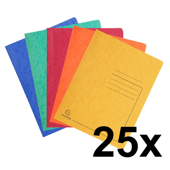 Exacompta Flat File 39991E A4 Mottled Pressboard 27.2 (W) x 0.2 (D) x 31.8 (H) cm Black Pack of 25