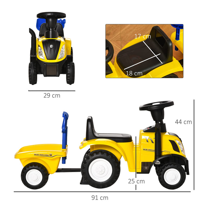 HOMCOM Baby Sliding Ride On Car Yellow