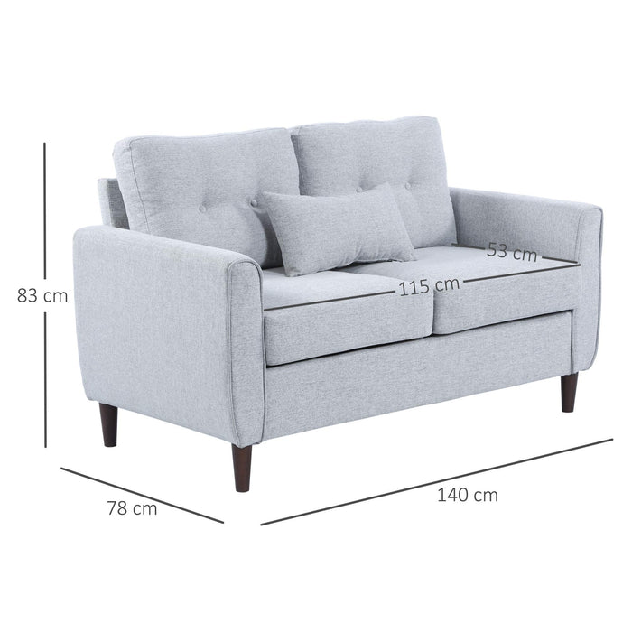 HOMCOM Loveseat Grey 780 x 830 mm