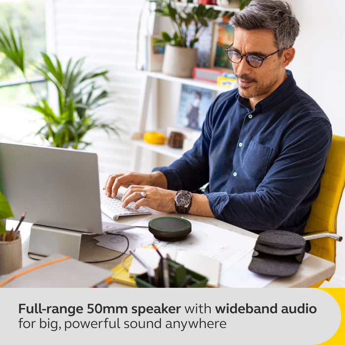 Jabra Speak2 55 UC - Speakerphone hands-free - Bluetooth - wireless, wired - USB-C, USB-A - dark grey - Zoom Certified, Google Meet Certified, Amazon Chime Certified, Google Fast Pair Certified