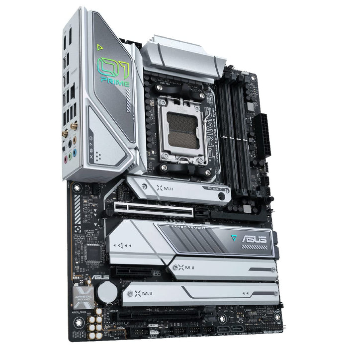 ASUS Prime X670E-PRO WIFI - Motherboard - ATX - Socket AM5 - AMD X670 Chipset - USB 3.2 Gen 1, USB 3.2 Gen 2, USB-C 3.2 Gen2, USB-C 3.2 Gen 2x2, USB-C 3.2 Gen 1 - 2.5 Gigabit LAN, Bluetooth, Wi-Fi - onboard graphics (CPU required) - HD Audio (8-channel)