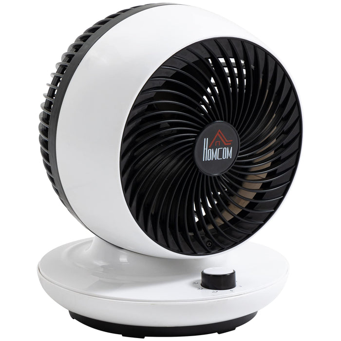 HOMCOM Fan Non Height Adjustable 45 W ABS (Acrylonitrile Butadiene Styrene), PP (Polypropylene) White 27 x 27 x 34 cm