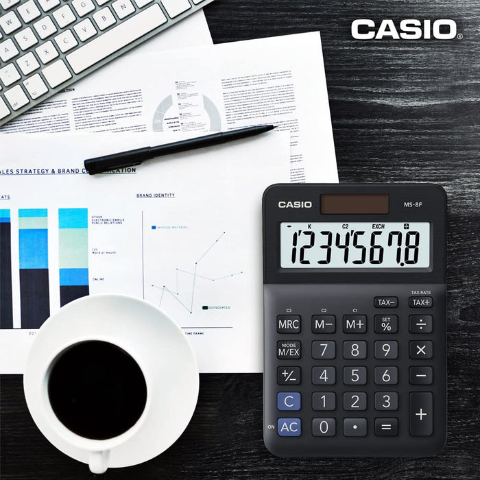 CASIO Destop Calculator MS-8F 8-Digit Black