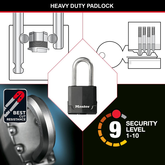 MASTERLOCK Padlock M515EURDLHCC Boron Carbide