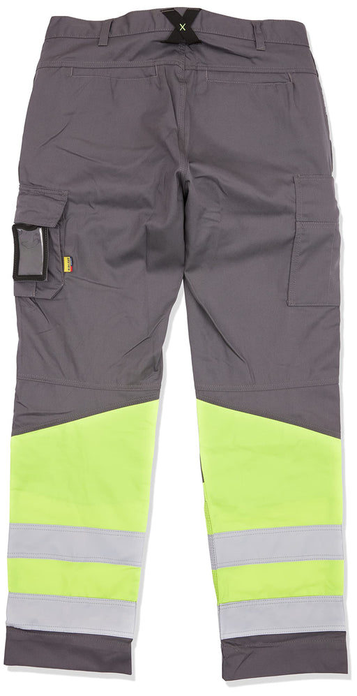 BLÅKLÄDER Trousers 15641811 Cotton, PL (Polyester) Mid Grey, Yellow Size 39S