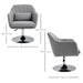 HOMCOM Swivel Accent Chair Steel Grey